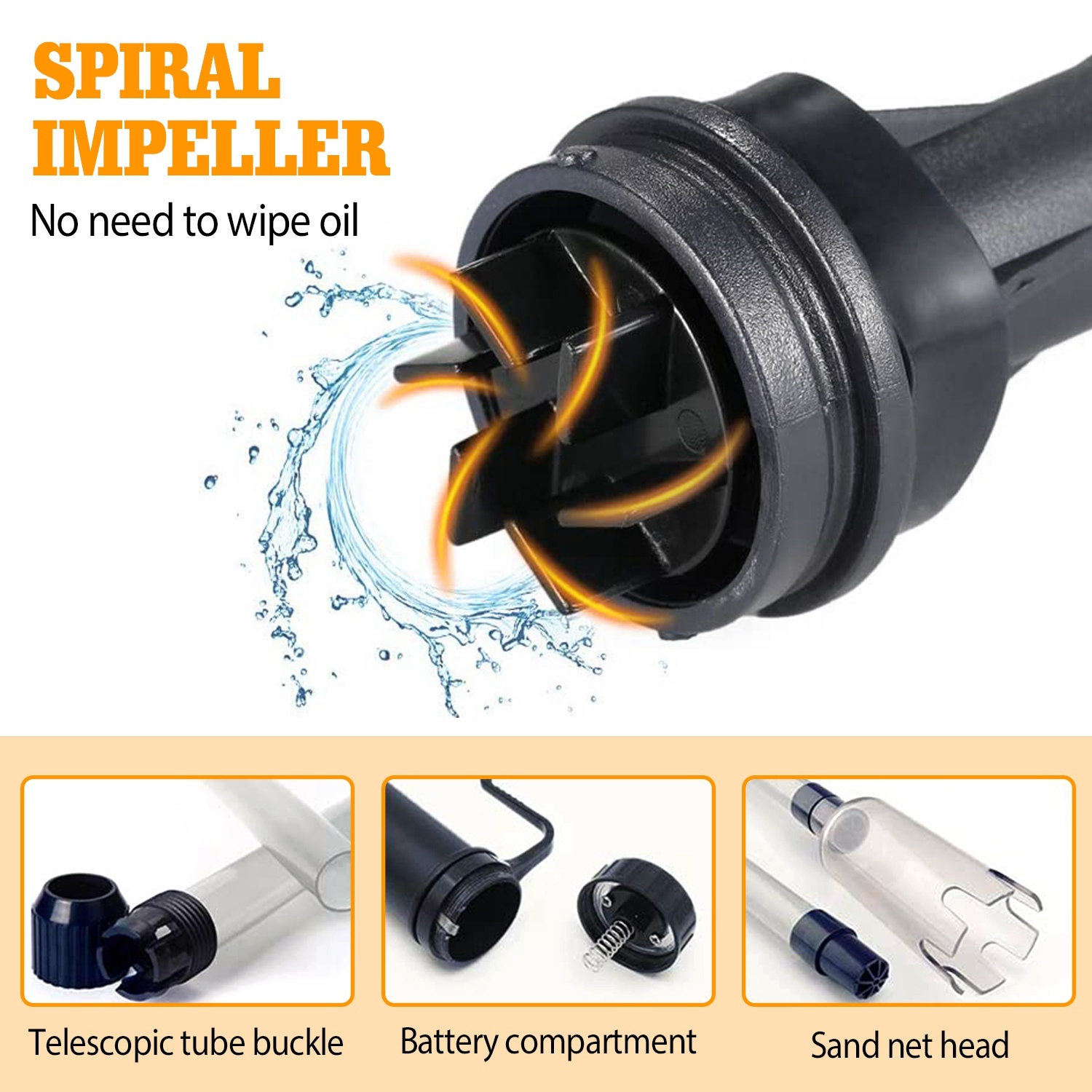 Battery-Operated Aquarium Vacuum Gravel Cleaner - Image 8