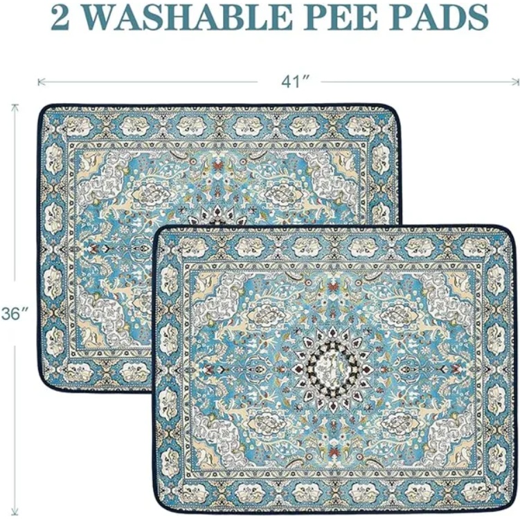 Qeils Washable Pee Pads For Dogs, 2 Pack Reusable Puppy Pads 36x41 Super Absorbent Leakproof Dog Training Pads, Non-Slip Potty Pads For Floor, Crate, Couch, Whelping Pads Litter Mat Pet Supplies - Image 5