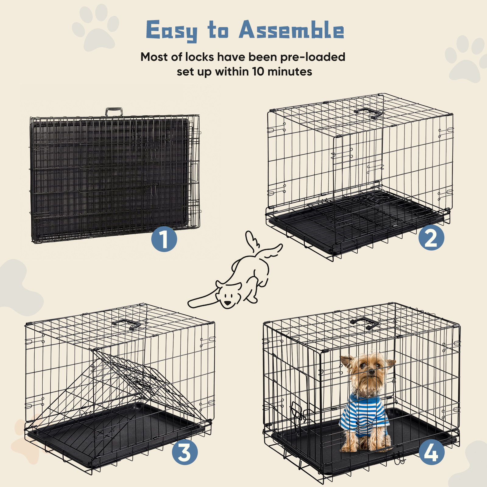 24-30 Inch Single Door Dog Cage - Image 10