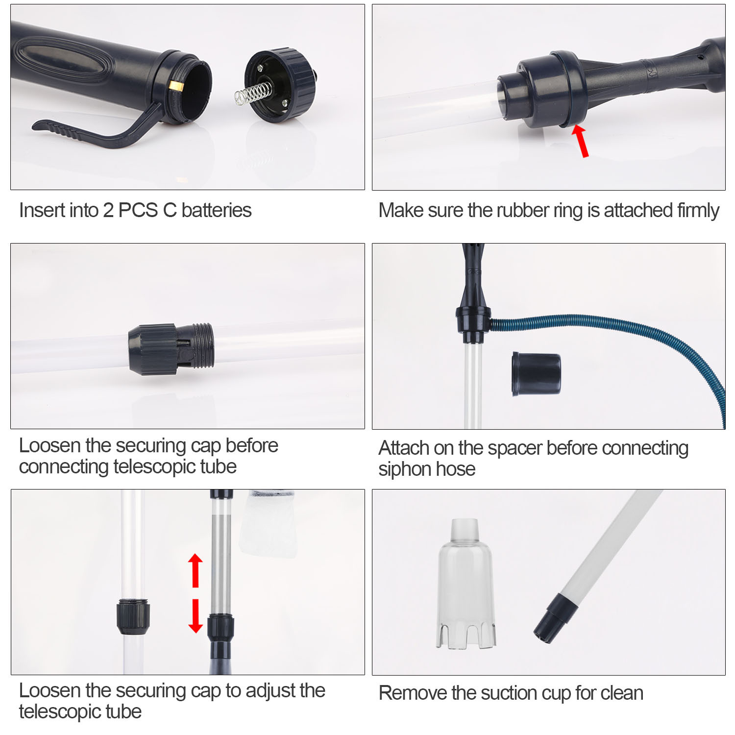 Battery-Operated Aquarium Vacuum Gravel Cleaner - Image 2