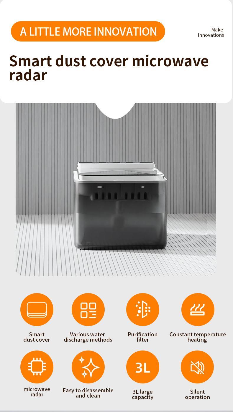 Wireless Charging Battery Driven 304 Stainless Steel Cat Automatic Induction Pet Water Fountain - Image 7