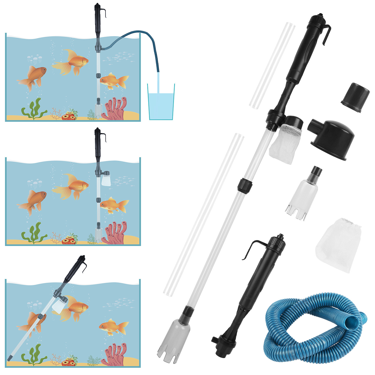 Battery-Operated Aquarium Vacuum Gravel Cleaner - Image 4