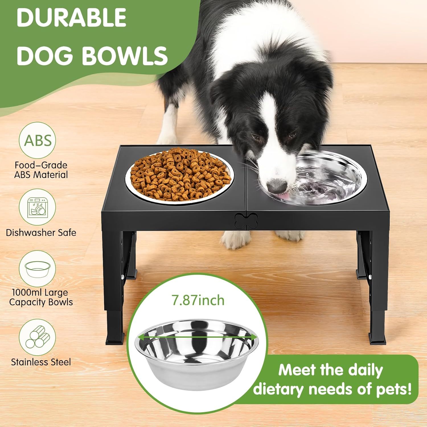 Xia Z Fashion Pet Products Black Dog Bowl Holder - Image 5