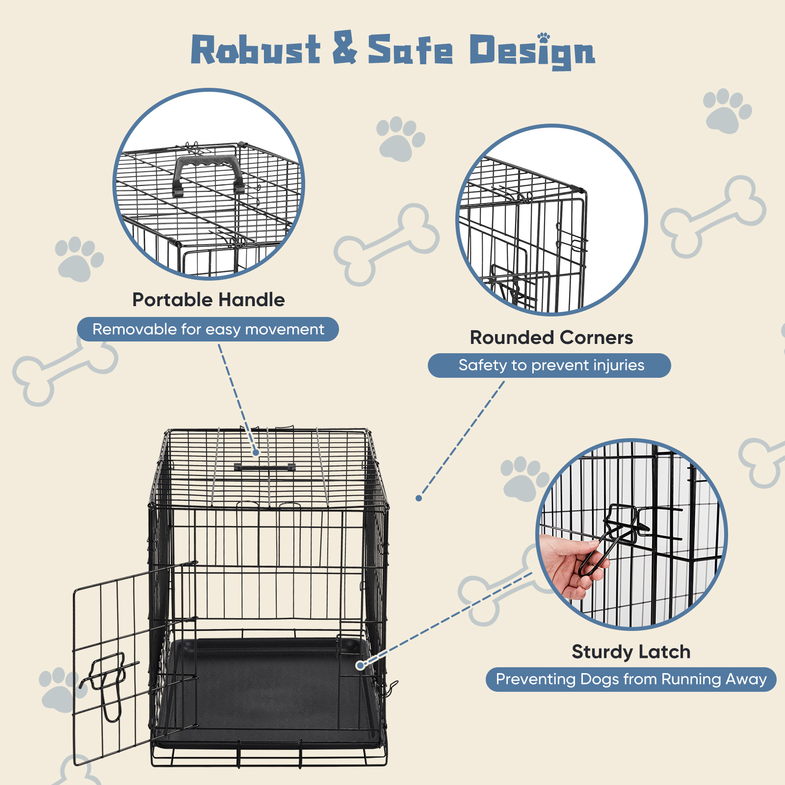 24-30 Inch Single Door Dog Cage - Image 7