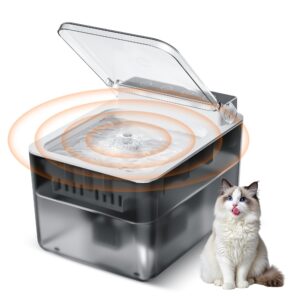 Wireless Charging Battery Driven 304 Stainless Steel Cat Automatic Induction Pet Water Fountain