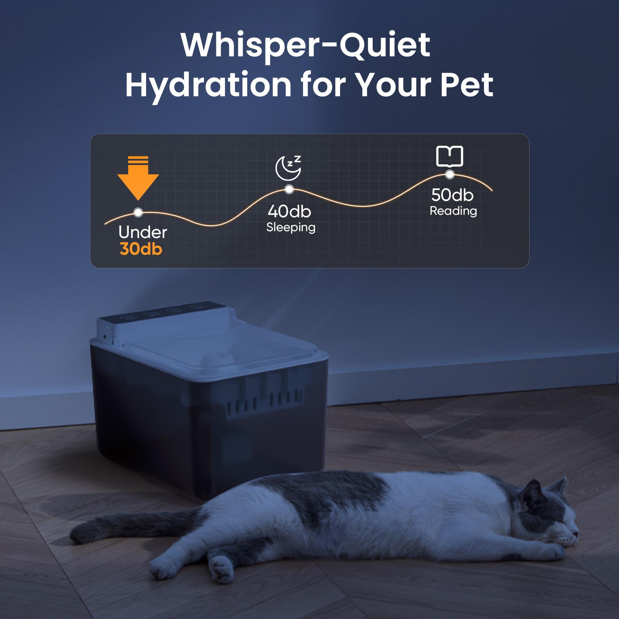 Wireless Charging Battery Driven 304 Stainless Steel Cat Automatic Induction Pet Water Fountain - Image 8
