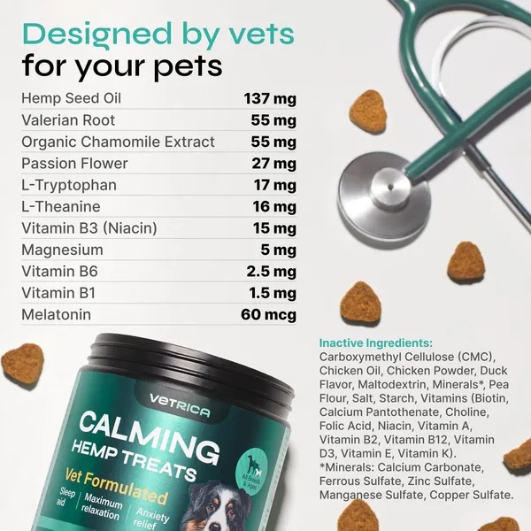 Hemp Calming Chews For Dog Anxiety Relief Duck Favor Calming Treats For Dogs Stress Separation Anxiety Relief Storms Hemp Seed Oil Calming Chews For Dogs Calming Treats For Anxiety Relief - Image 2