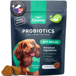 Probiotics For Dogs Support Gut Health Immunity Yeast Balance Itchy Skin Allergies Probiotics And Digestive Enzymes Coprophagia Deterrent For Dogs 180 Probiotic Chews For Dogs